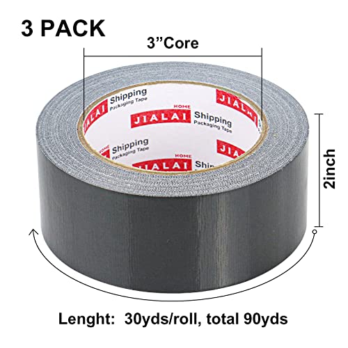 Heavy Duty Black Duct Tape 2 inch x 30 yards 3mil