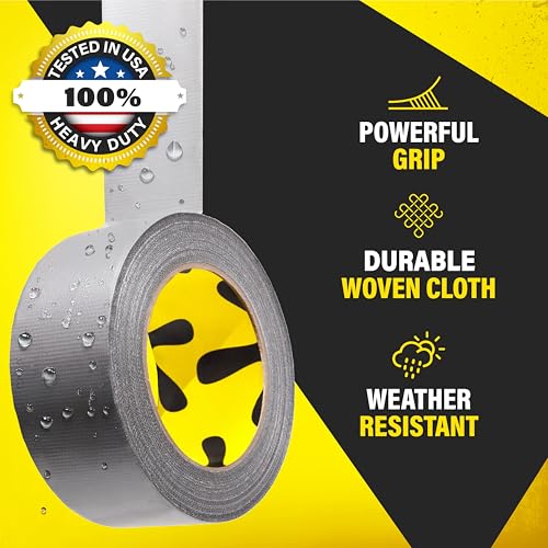 Durable Duct Tape - 90ft Roll with Silver adhesive
