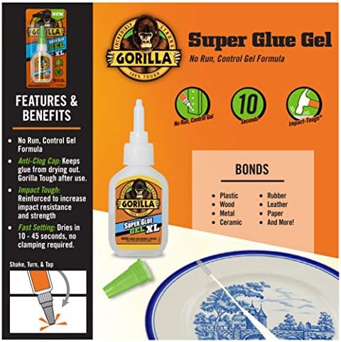 Gorilla Super Glue Gel XL Ultimate Performance 25 Gram Clear