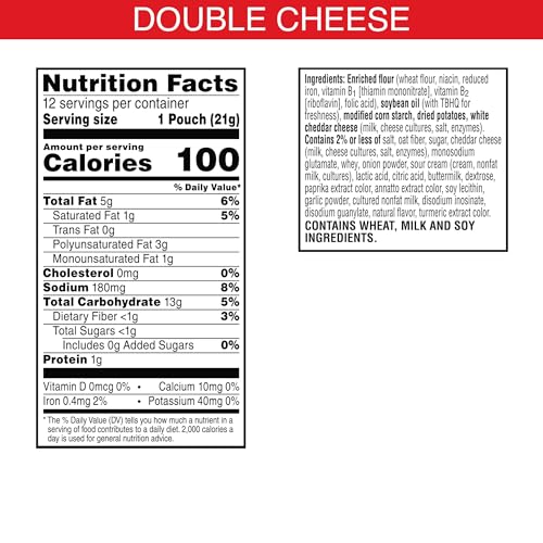 Double Cheese Snapd Cheese Cracker Chips Perfect for Snacking 9oz Box