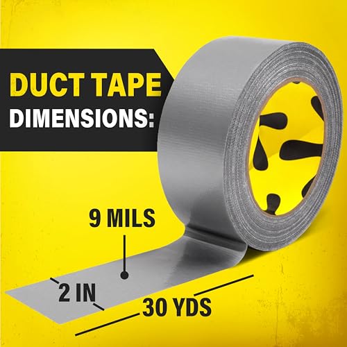 Durable Duct Tape - 90ft Roll with Silver adhesive