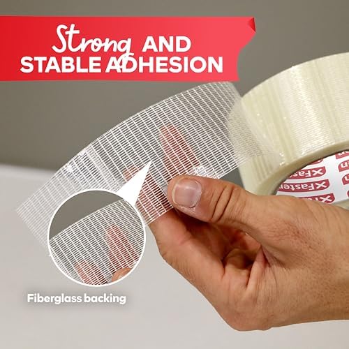 XFasten Filament Duct Tape 2 in x 30 yd Transparent Fiberglass Reinforced