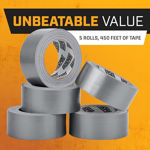 Lockport 5-Pack Duct Tape Heavy Duty Silver No Residue