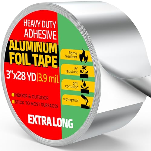 Premium 3 Inch x 82 Foot Aluminum Foil Tape for HVAC Repair