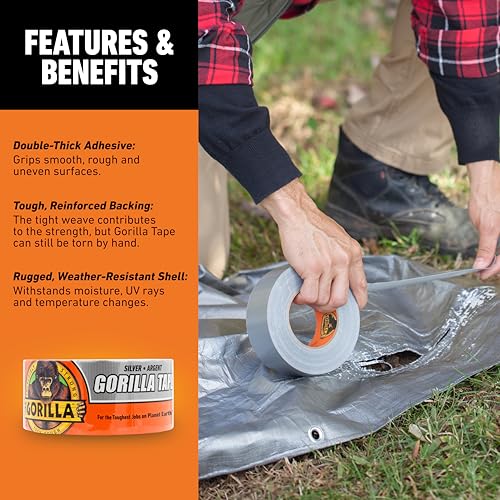 Gorilla Tape Duct Utility Tapes 188in x 30yd Pack of 1
