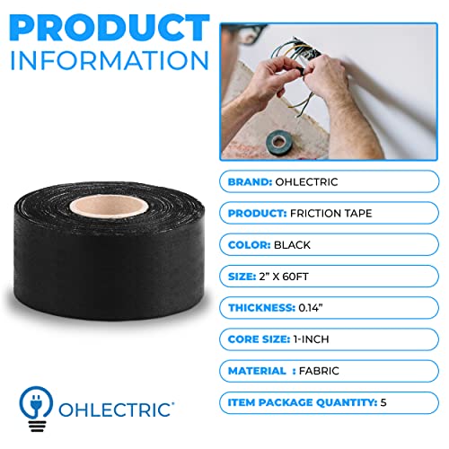 OHLECTRIC Duct Tape - Cloth Adhesive for Wire Protection