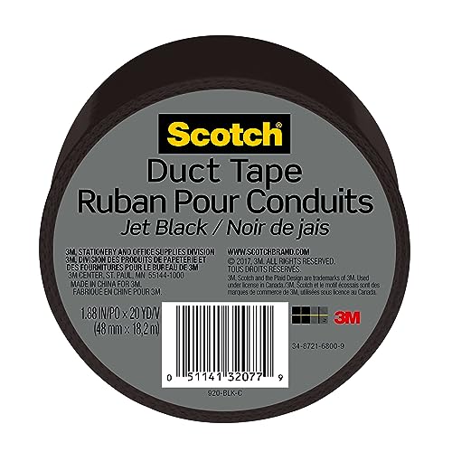 Durable Scotch Duct Tape 188 in x20 yd Black Roll