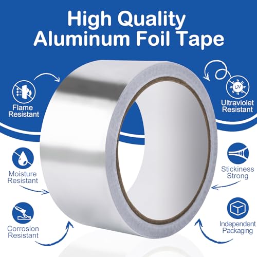 3-Pack Aluminum Foil Tape for Ductwork Sealing