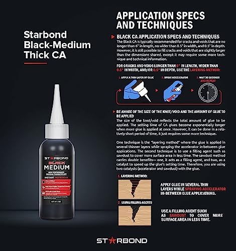 Starbond Black Medium-Thick CA Glue