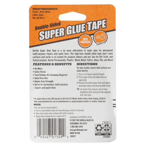 Gorilla Super Glue Tape Multi-Purpose
