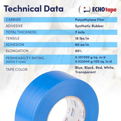 ECHOtape VI-N6120 Multi-Purpose Construction Tape Durable Versatile