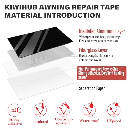 High-Performance RV Awning Repair Tape 3x33FT