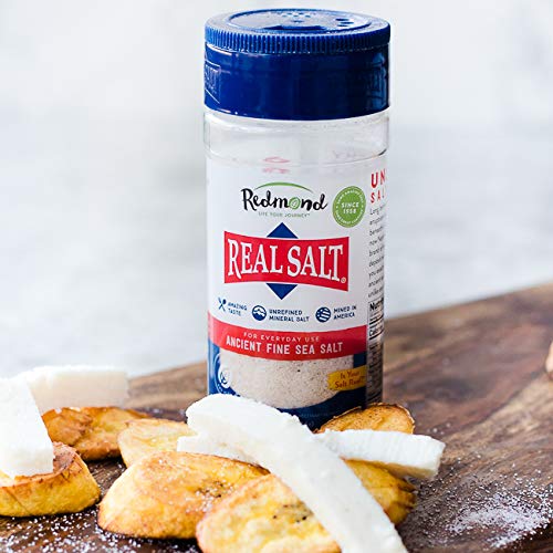 Redmond Real Salt - Natural Unrefined Gluten Free Fine 10 Ounce Shaker 1 Pack