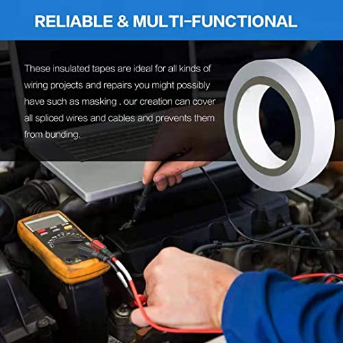 3-Piece Premium White Electrical Tape