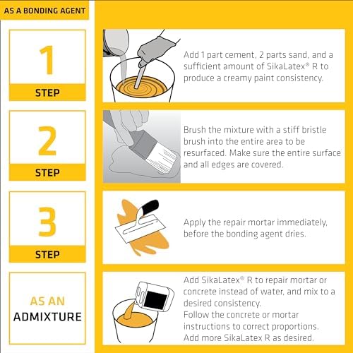 Sika Latex R - Concrete Adhesive Glue - Strengthens Bonds and Climbs High