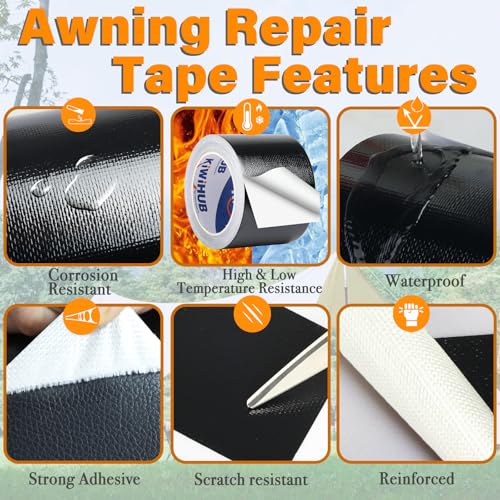 High-Performance RV Awning Repair Tape 3x33FT