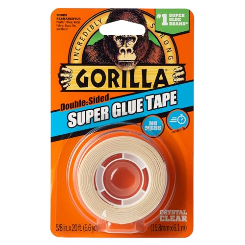 Gorilla Super Glue Tape 5 8in x 20ft Clear Pack of 1