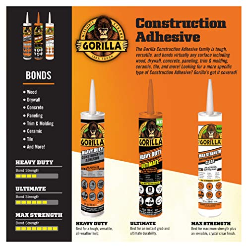Gorilla Construction Adhesive - Strong Durable