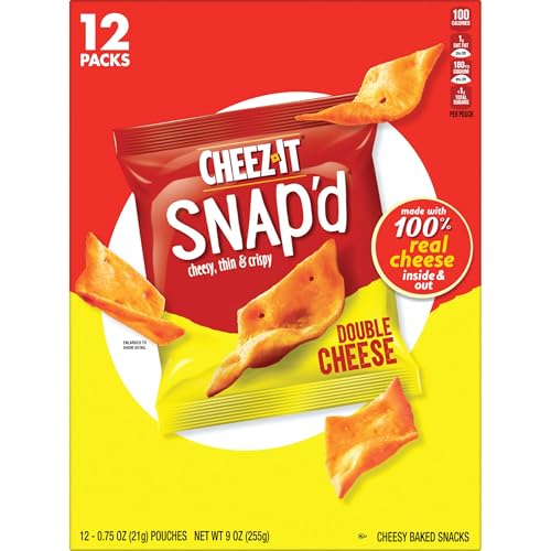 Double Cheese Snapd Cheese Cracker Chips Perfect for Snacking 9oz Box