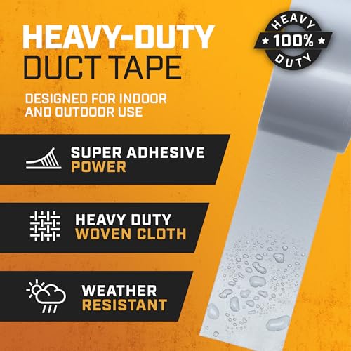 Lockport 5-Pack Duct Tape Heavy Duty Silver No Residue