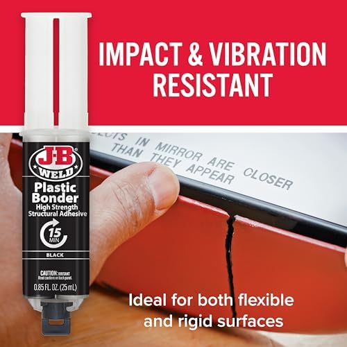 J-B Weld 25ml Plastic Bonder Black Adhesive for Strong Repairs