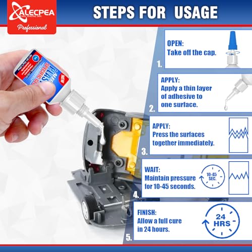 Ultimate Plastic Bond - 30g Set with 3 Nozzles for Quick Strong Adhesive