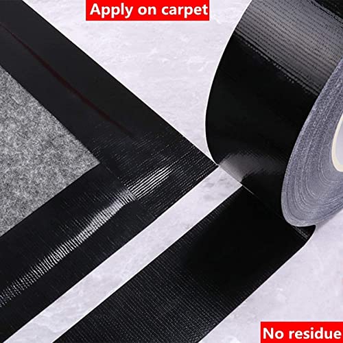 CHUANGSEED Black Duct Tape 3 x 55 Yards 164 ft Waterproof No Residue