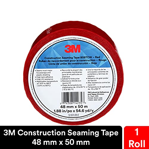 3M Construction Seaming Tape - Durable Moisture-Resistant Tape for Seaming Insulation