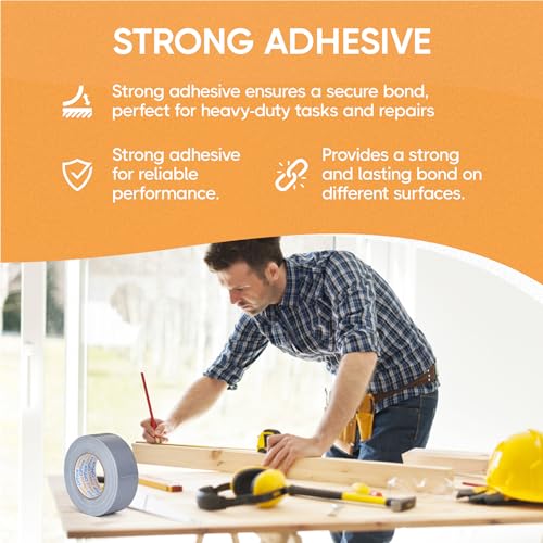 Office Deed 12-Roll Heavy Duty Duct Tape Bulk Pack 360 Yards