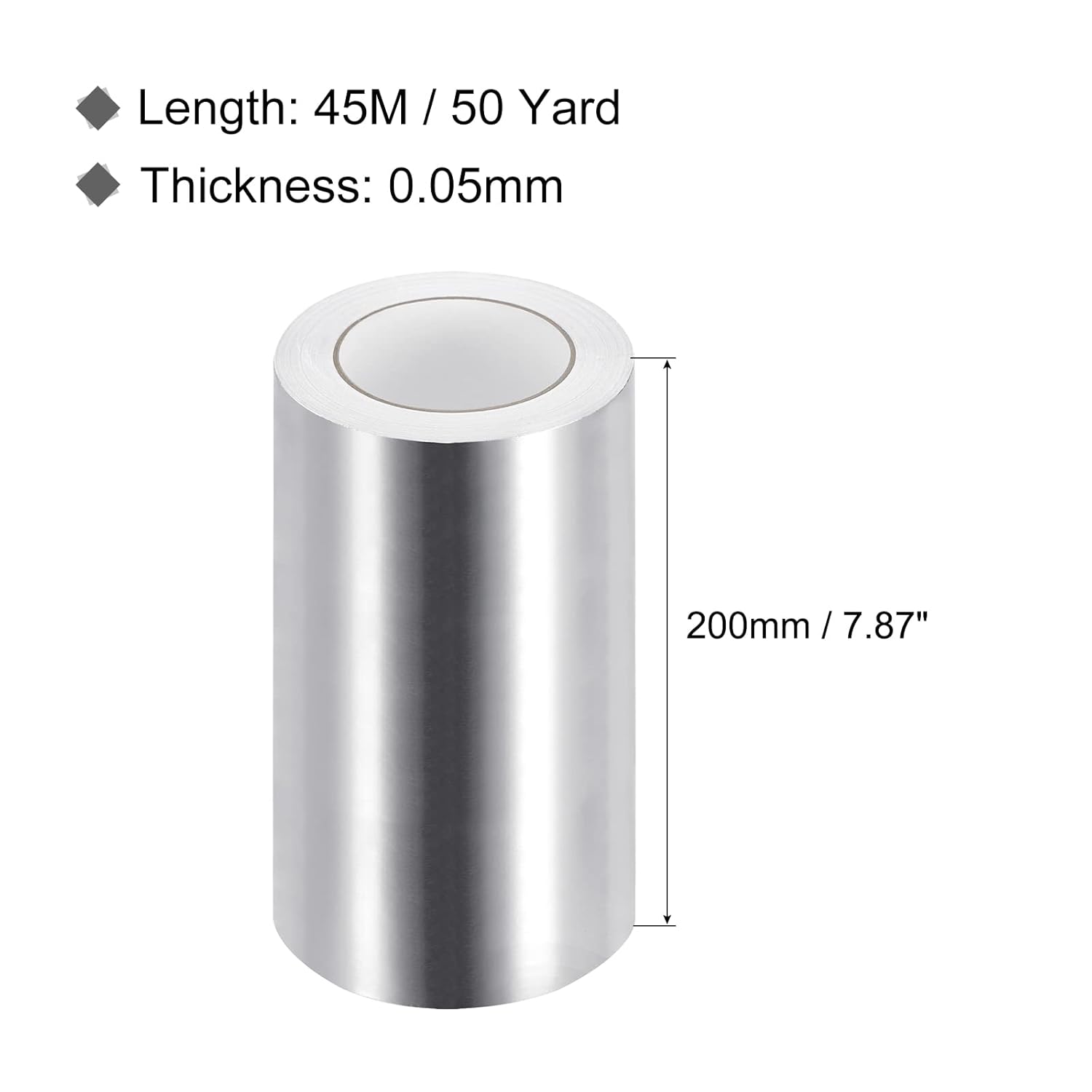 MECCANIXITYAluminum Foil Tape Durable 787inch x 50Yard HVAC Ductwork Solution