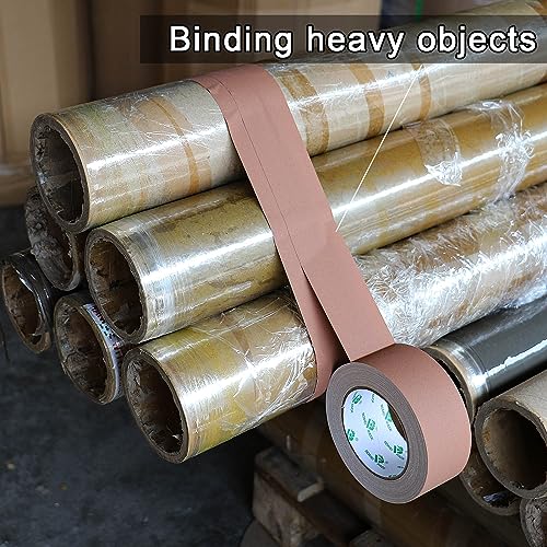BOMEI PACK Non-Reflective Brown Gaffer Tape Self-Adhesive 2in x 30yds