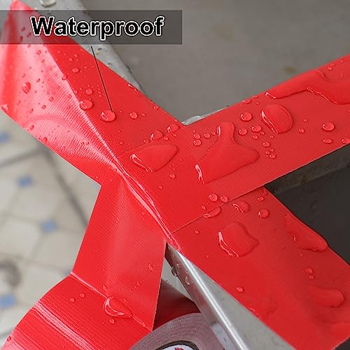 BOMEI PACK 3-Inch Red Duct Tape Industrial-Strength Waterproof and Durable