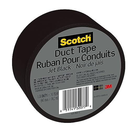 Durable Scotch Duct Tape 188 in x20 yd Black Roll