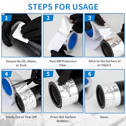 Thicker Silver Aluminum Foil Tape for Ductwork