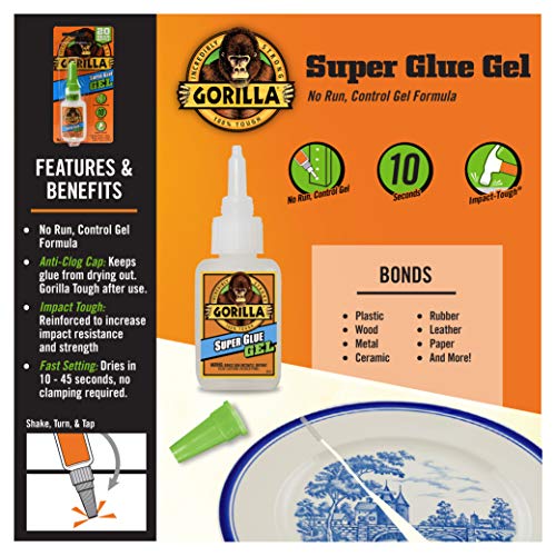 Gorilla Super Glue Gel Clear 20g Pack of 1