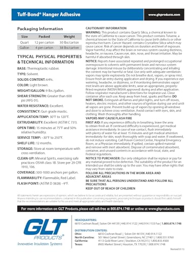 Professional Tuff-Bond Insulation Hanger Adhesive Easy to Use in Harsh Conditions