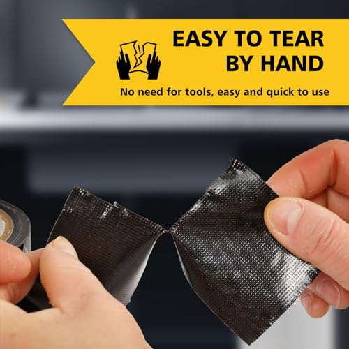 5-Pack Black Duct Tape Strong Waterproof
