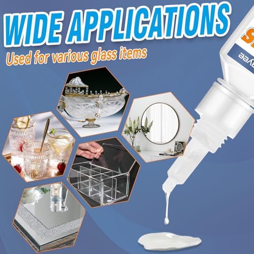 Nexkayee Glass Glue - Super Strong Adhesive for Glass Acrylic and More