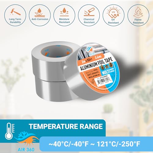 Air 360 Aluminum Duct Tape for Heat Weather
