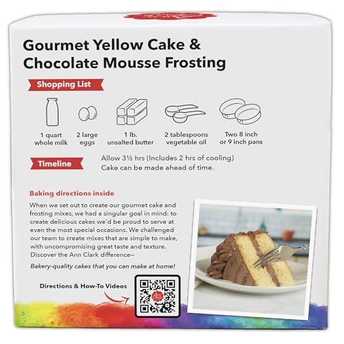 Ann Clark Gourmet Yellow Cake Chocolate Mousse Frosting Mix