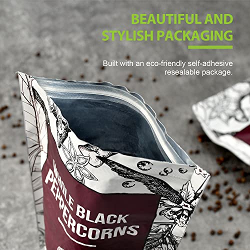 Soeos Black Peppercorns Pink Himalayan Salt 2-Piece Set