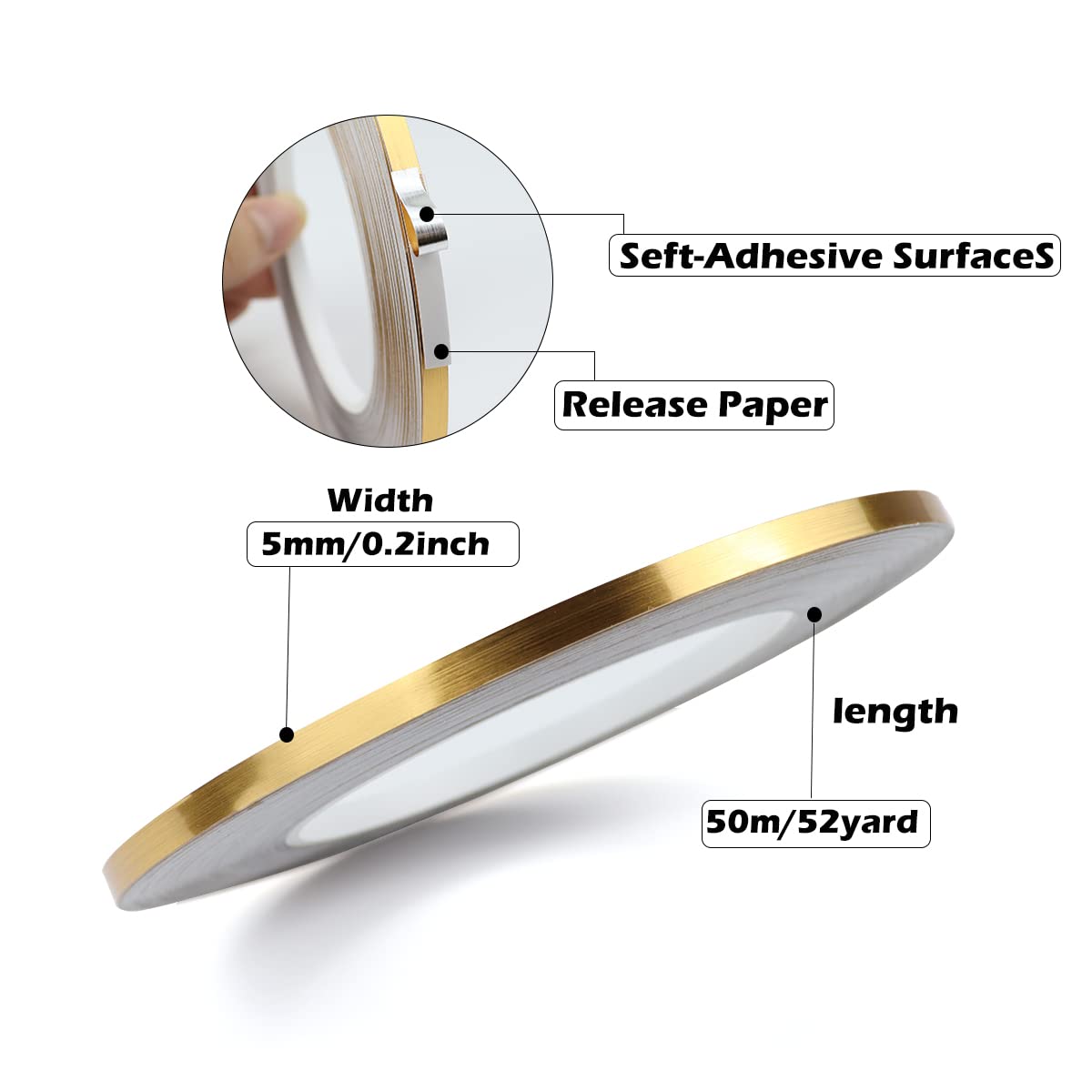 Gold Duct Tape for Wall Detailing and Creative Projects 1