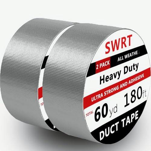 SWRT 2-Pack Heavy Duty Duct Tape - Waterproof No Residue