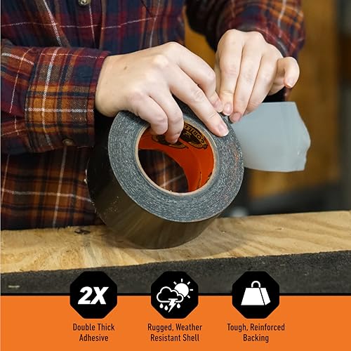 Gorilla Tough Wide Duct Tape 288 x 25yd Black