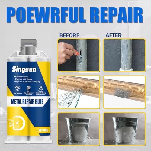 SingsenFast Drying Heavy Duty Metal Epoxy Repair Glue 2 Pack 564oz