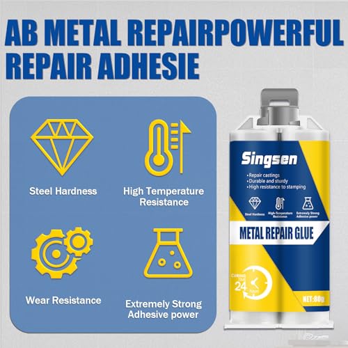 SingsenFast Drying Heavy Duty Metal Epoxy Repair Glue 2 Pack 564oz