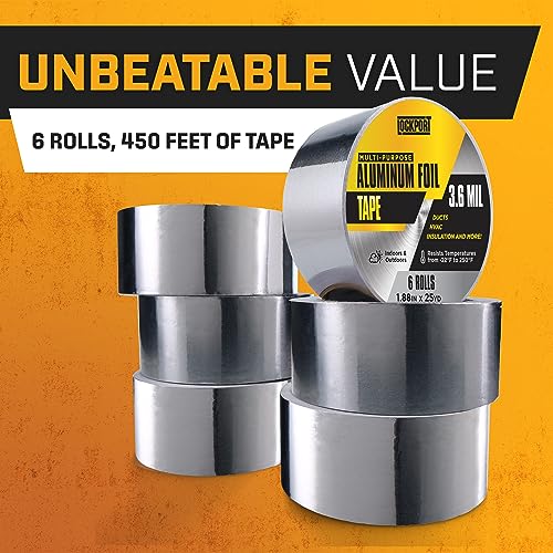 Lockport Aluminum Foil Tape 2 x 225 ft - 6 Pack