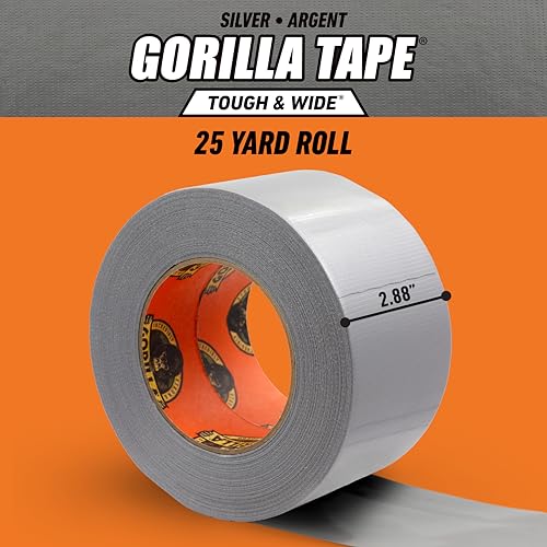 Gorilla Tough Wide Duct Tape 288 x 25yd Silver