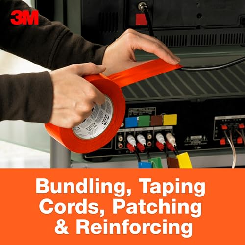 3M Multi-Use Orange Duct Tape 188x20Yards Strong Adhesive Water-Resistant