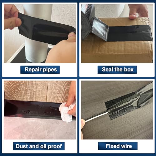 Harciety Black Duct Tape Heavy Duty